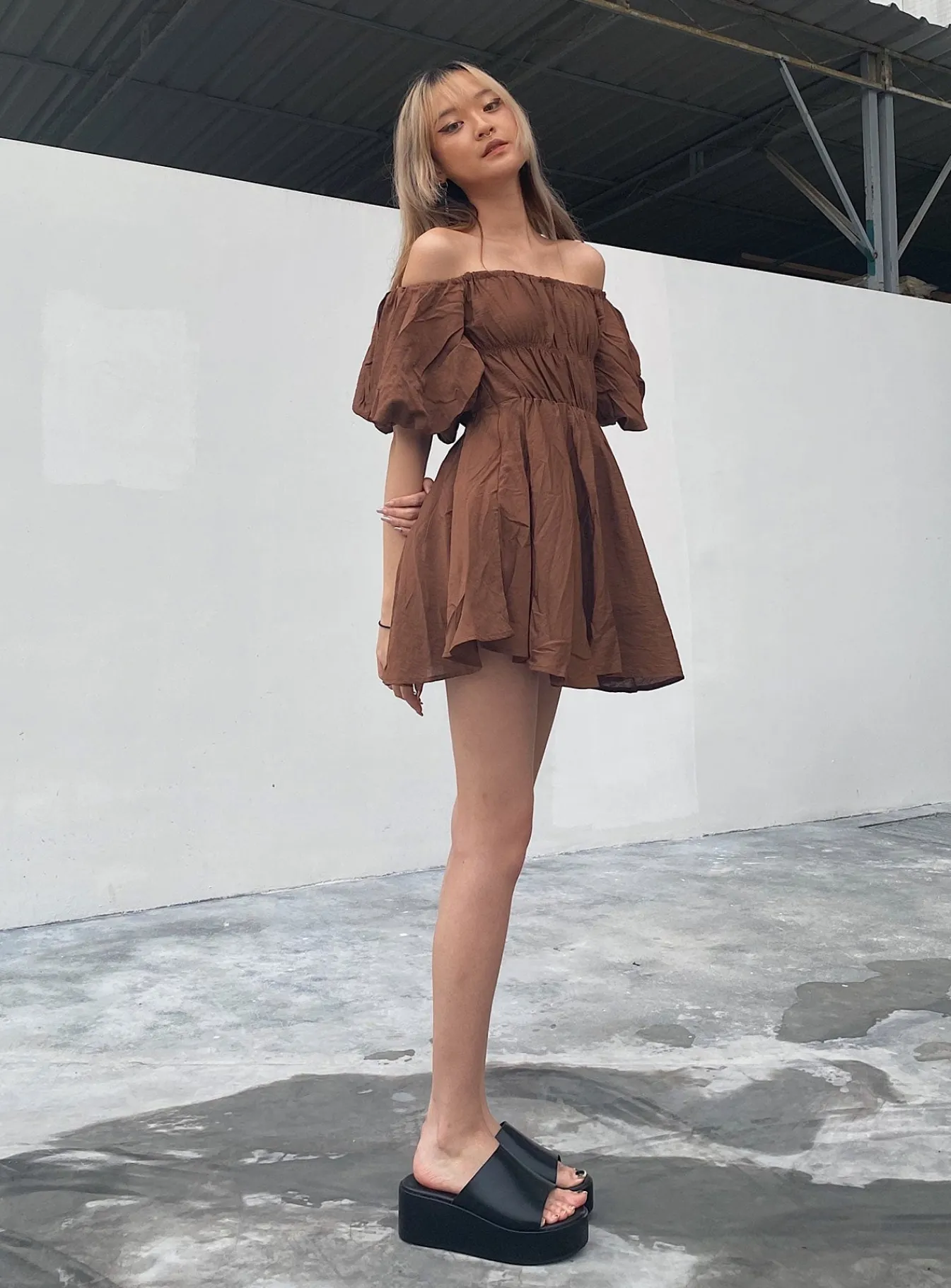 Princess Polly Halton Mini Dress Brown Hot