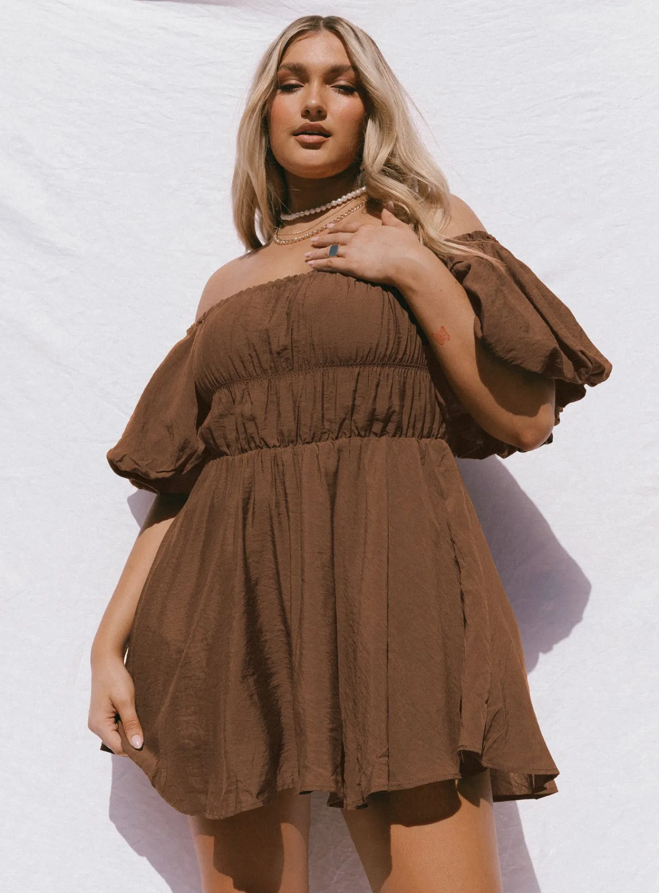 Princess Polly Halton Mini Dress Brown Hot