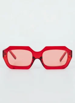 Princess Polly Hampshire Sunglasses  Red Sale