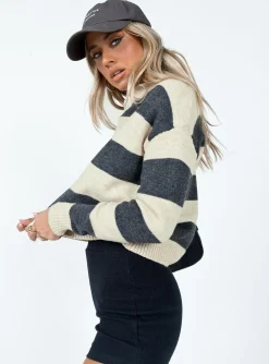 Princess Polly Hampton Sweater  Black Flash Sale
