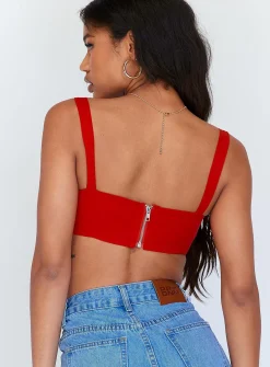 Princess Polly Hanna Top  Red Store