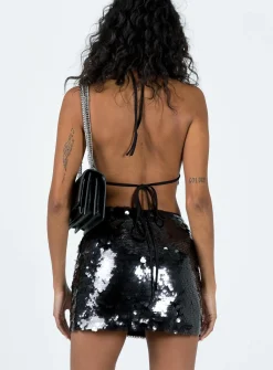 Princess Polly Hannam Mini Skirt Black New