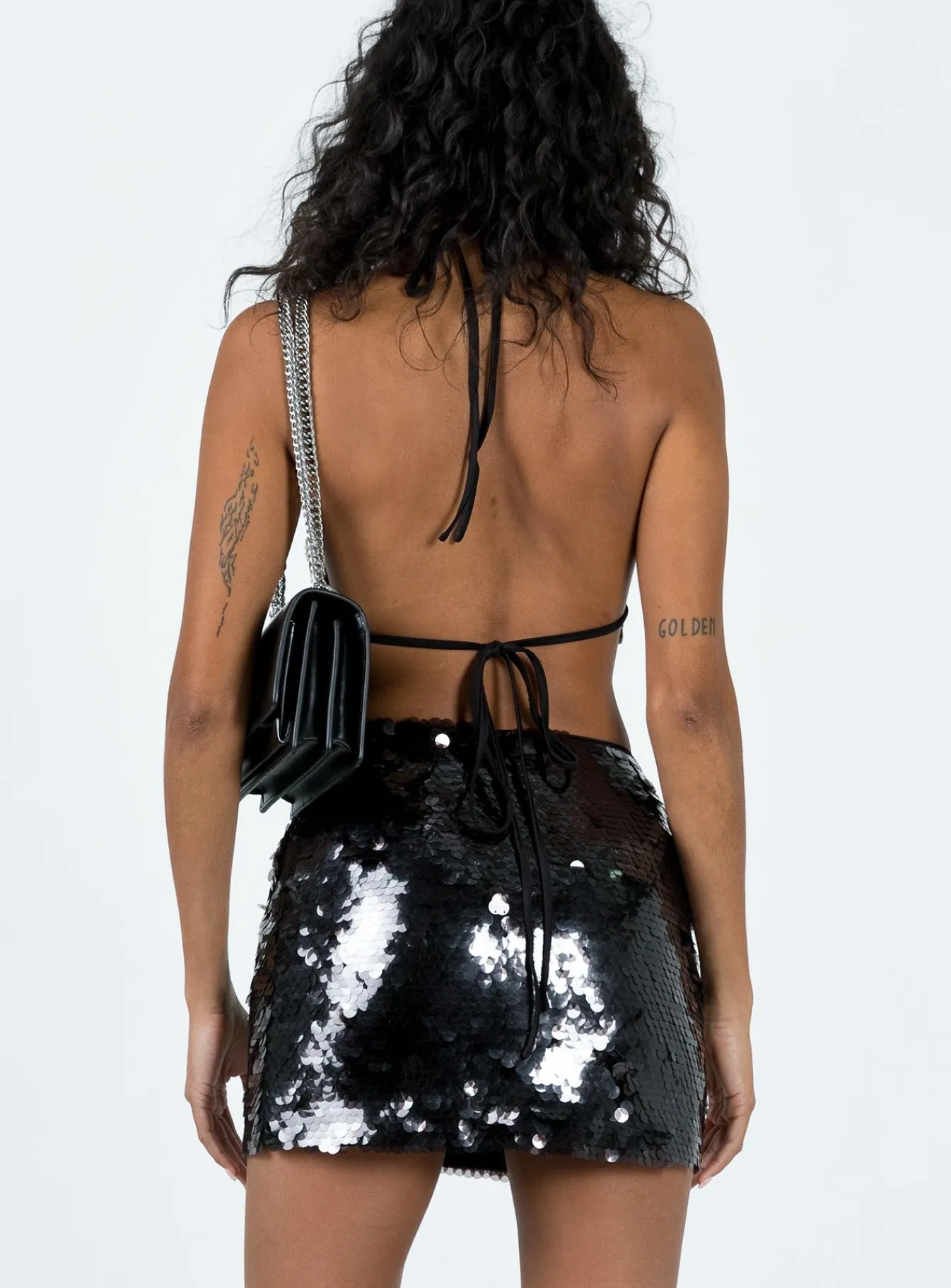 Princess Polly Hannam Mini Skirt Black New