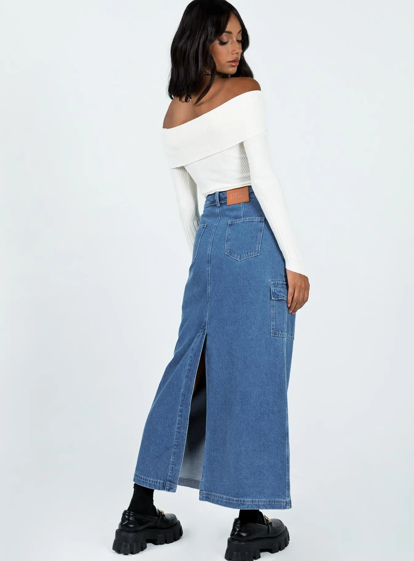 Princess Polly Harbenmaxi Skirt Denim Cheap