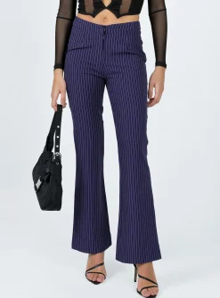 Princess Polly Hargrave Pinstripe Pants  Navy Flash Sale