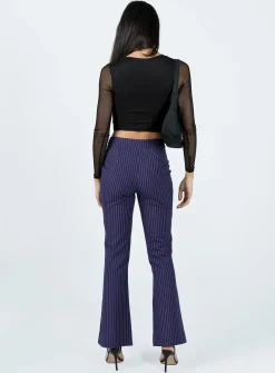 Princess Polly Hargrave Pinstripe Pants Navy Flash Sale