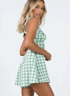 Princess Polly Harlie Romper Green Shop