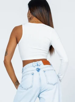 Princess Polly Harlow Long Sleeve Top White Best