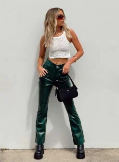Princess Polly Harmonious Pants  Green Fashion