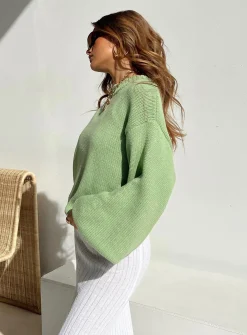 Princess Polly Harmony Sweater Sage Green Store
