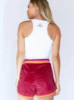 Princess Polly Harper Velour Track Short Pink Store