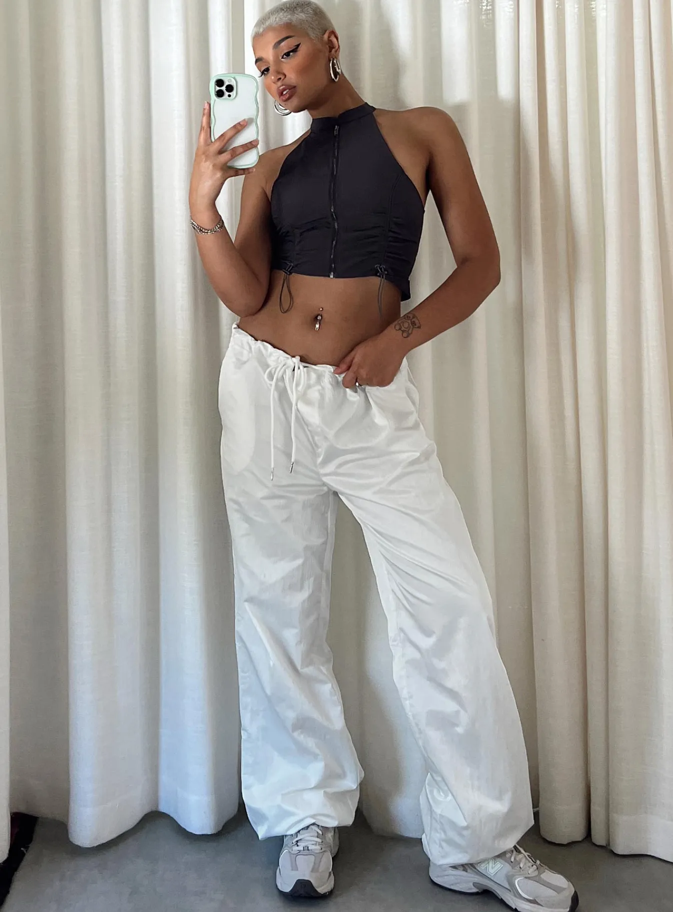 Princess Polly Harran Parachute Pants White Store