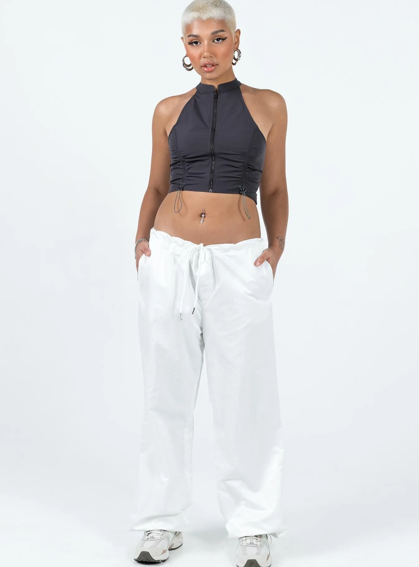 Princess Polly Harran Parachute Pants White Store
