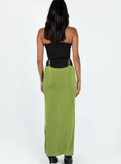 Princess Polly Harriette Maxi Skirt Green Outlet