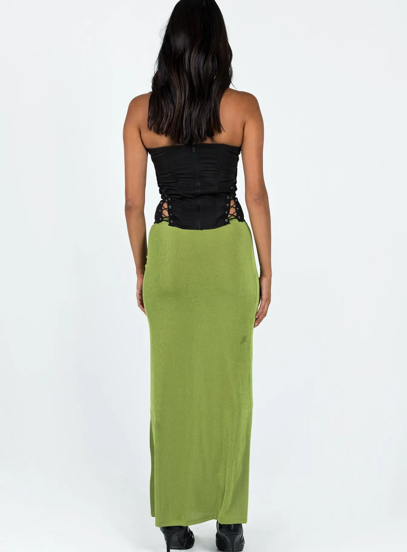 Princess Polly Harriette Maxi Skirt Green Outlet