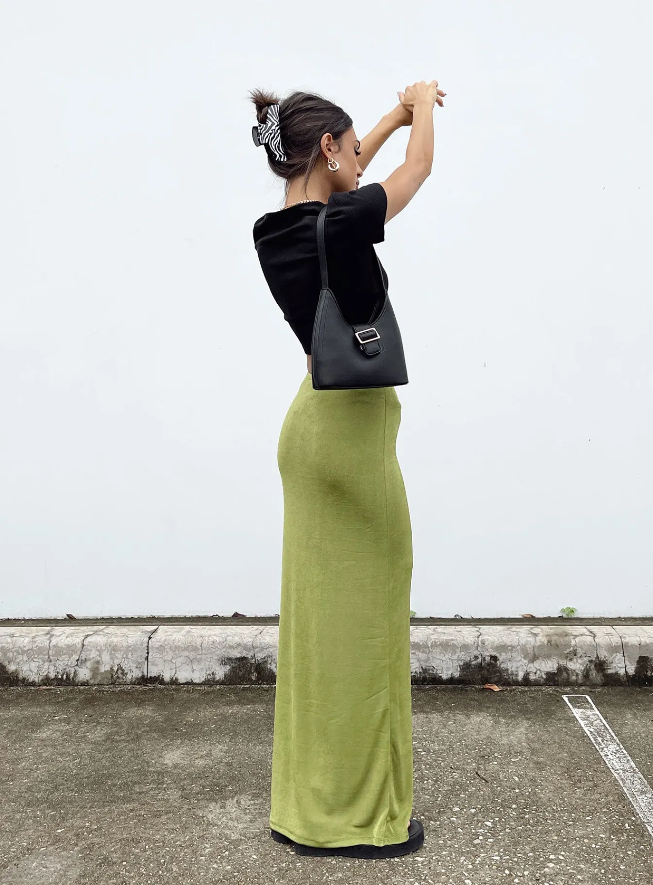 Princess Polly Harriette Maxi Skirt Green Outlet