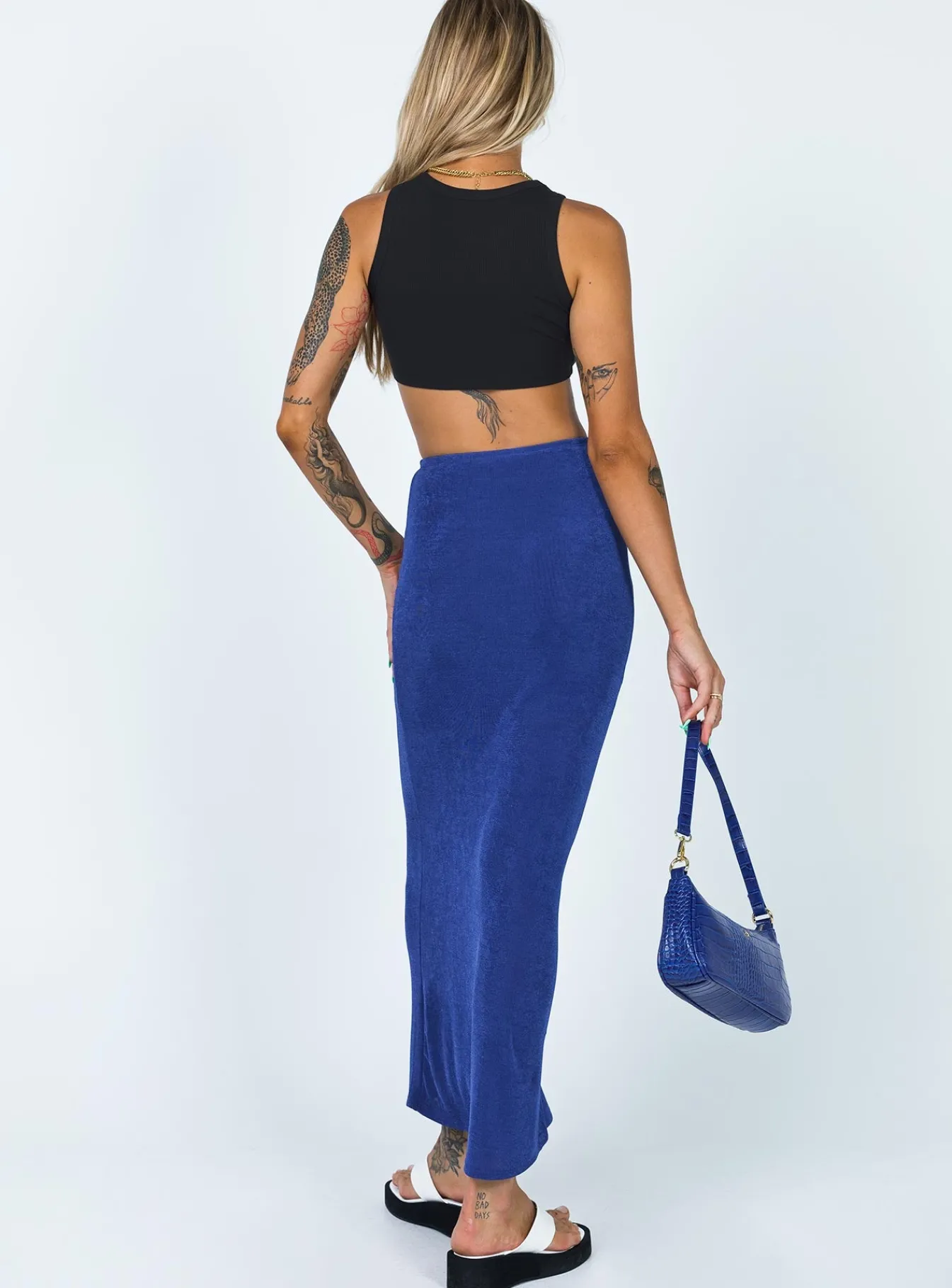 Princess Polly Harriette Maxi Skirt Blue Sale