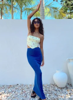 Princess Polly Harriette Maxi Skirt Blue Sale
