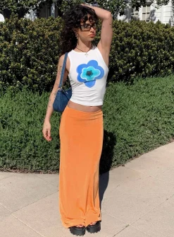 Princess Polly Harriette Maxi Skirt  Orange Sale