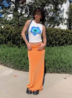 Princess Polly Harriette Maxi Skirt  Orange Sale