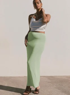 Princess Polly Harriette Maxi Skirt  Sage New