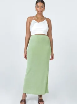 Princess Polly Harriette Maxi Skirt Sage New