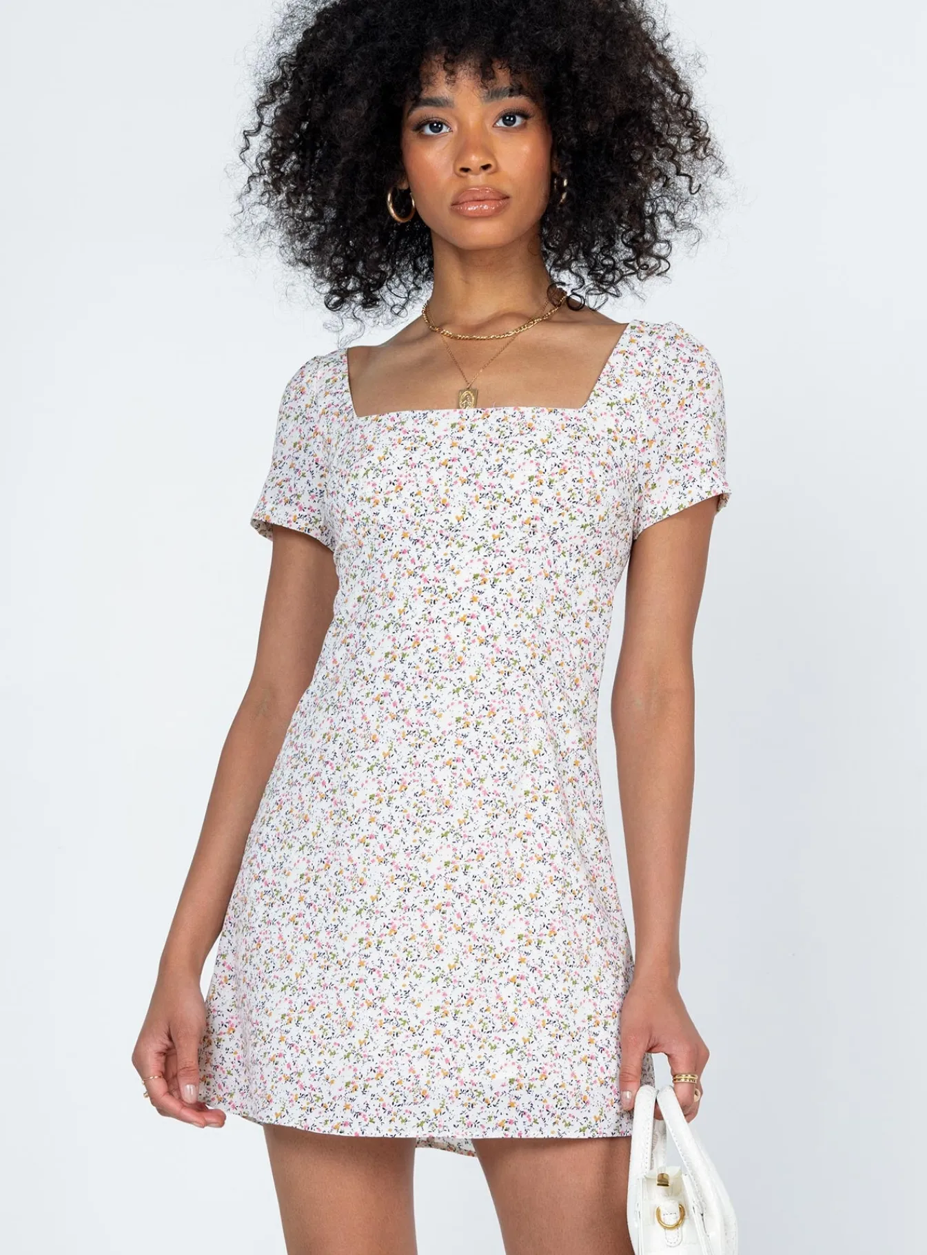 Princess Polly Hastings Mini Dressfloral White Hot