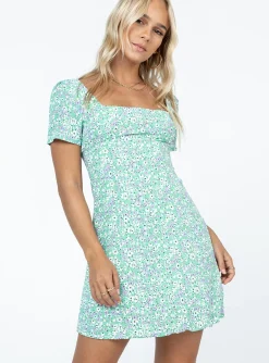 Princess Polly Hastings Mini Dressfloral   Green Fashion