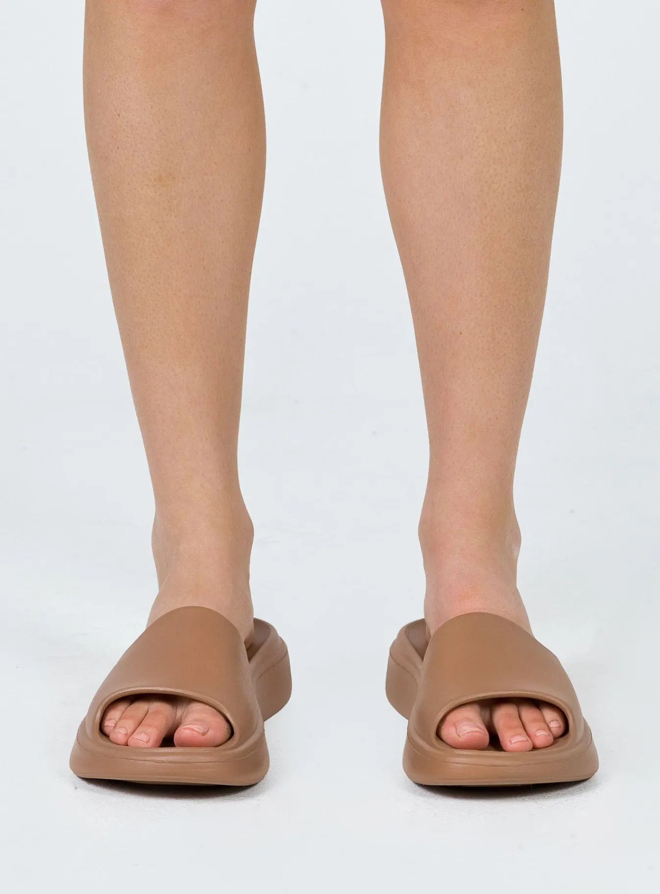 Princess Polly Havana Slides Choc Latte Brown Best