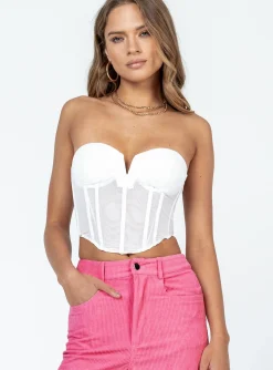 Princess Polly Hawker Top  White Outlet