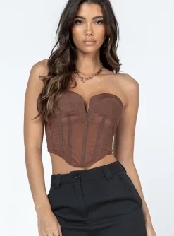 Princess Polly Hawker Top Brown Shop