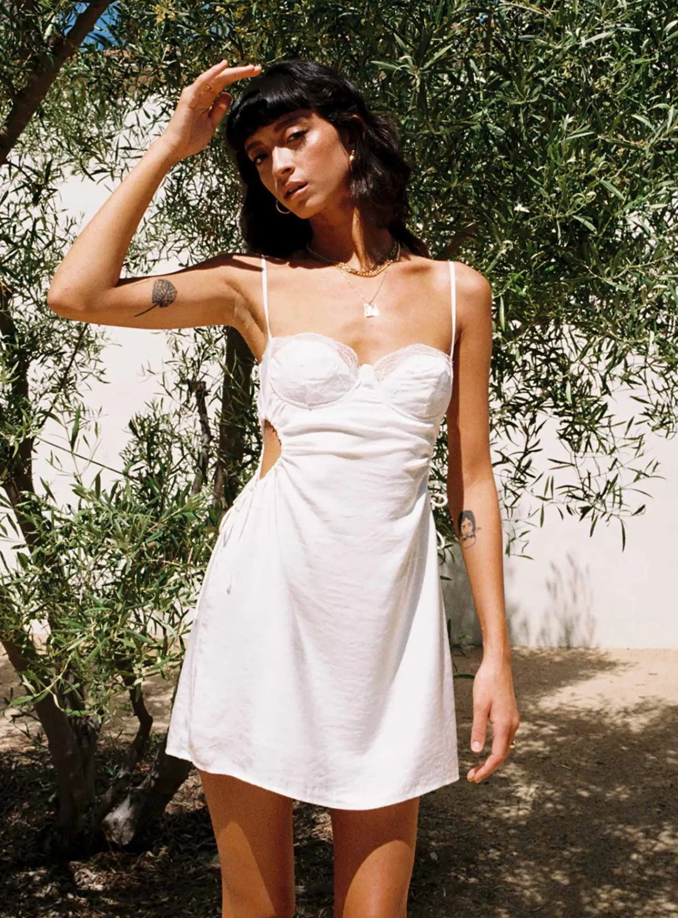 Princess Polly Hazel Cut Out Mini Dress White Shop