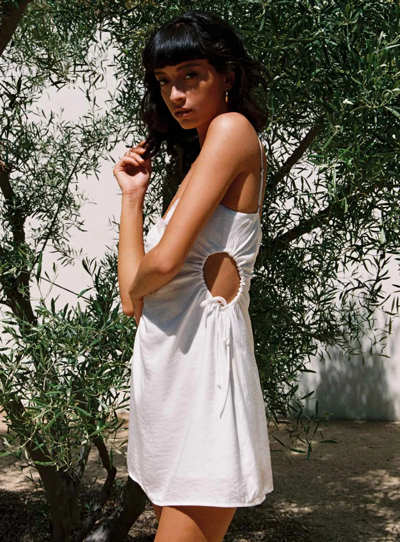 Princess Polly Hazel Cut Out Mini Dress White Shop