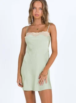 Princess Polly Hazell Mini Dress Sage Shop