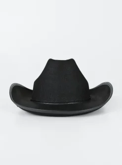 Princess Polly Headline Cowboy Hat  Black Hot