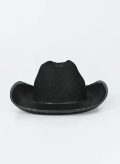 Princess Polly Headline Cowboy Hat Black Hot