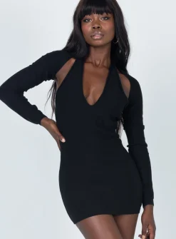 Princess Polly Heavenly Sent Mini Dress  Black Fashion