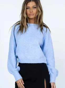 Princess Polly Helenna Sweater  Blue Best Sale