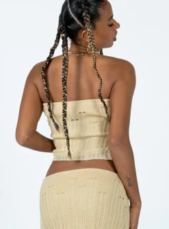 Princess Polly Hendon Tube Top  Beige Cheap