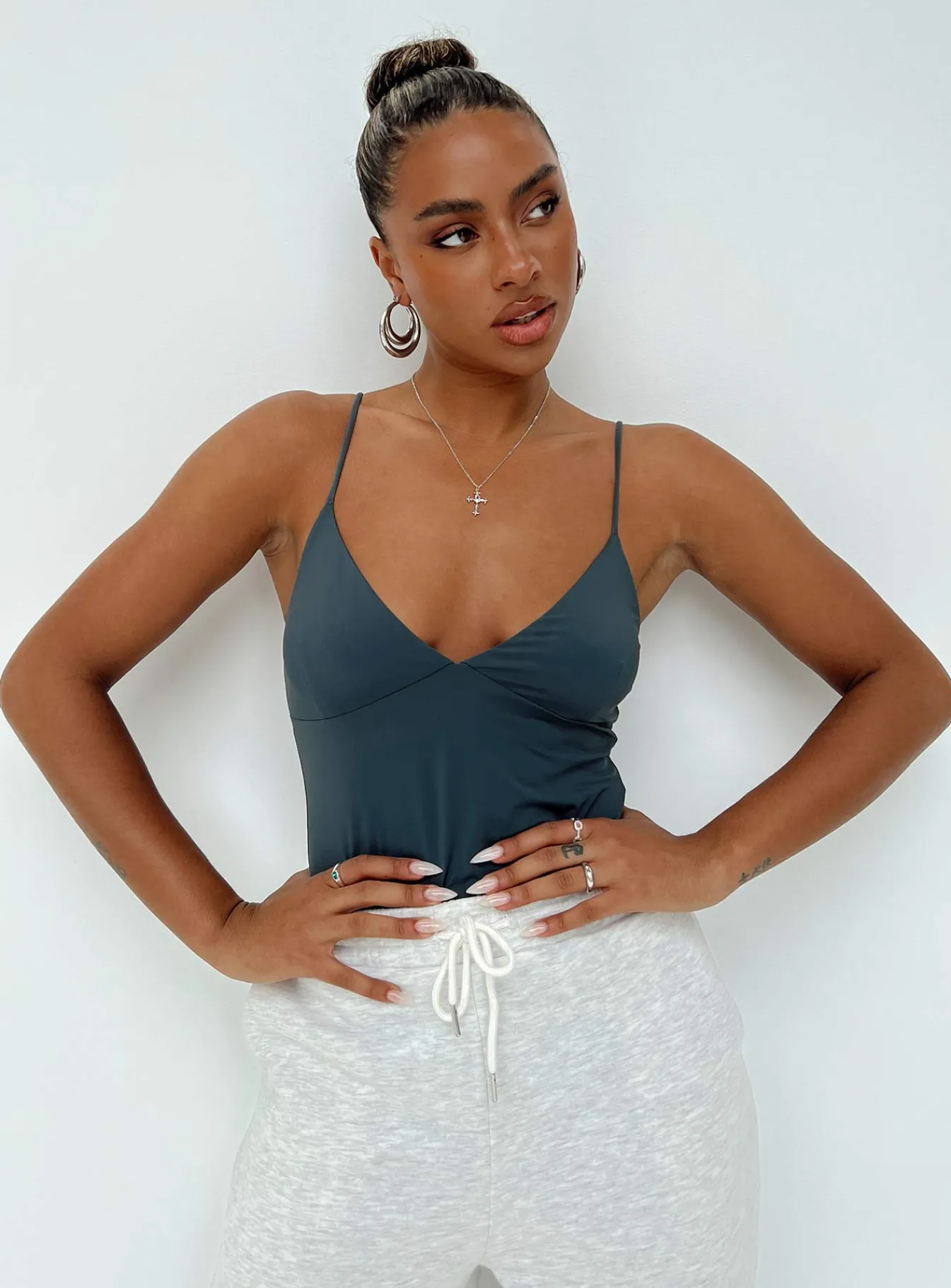 Princess Polly Henwick Bodysuit Steel Hot