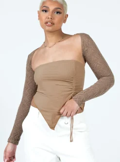 Princess Polly Herloom Bolero  Brown Cheap