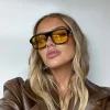 Princess Polly Hetley Sunglasses/ Yellow   Black Hot