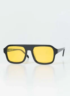 Princess Polly Hetley Sunglasses/ Yellow Black Hot