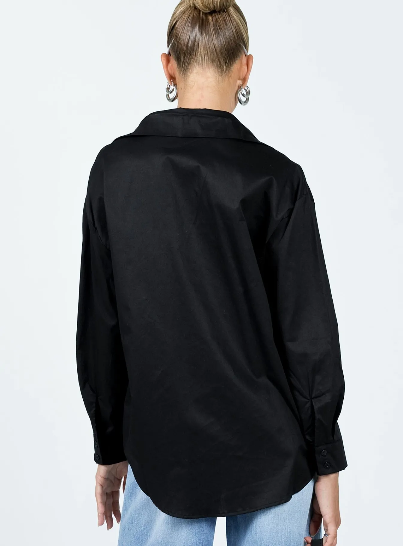 Princess Polly Hexon Shirt Black Hot