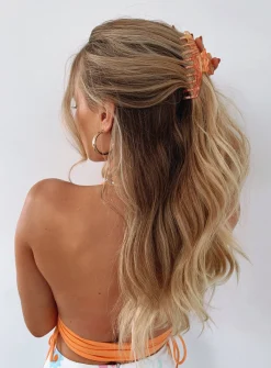 Princess Polly High Summer Hair Clip Orange / Pink Online