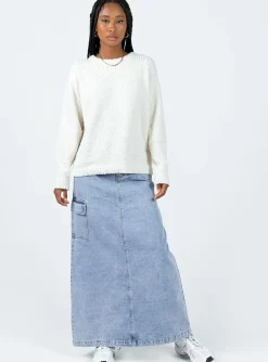 Princess Polly Highview Boucle Sweater  White Hot