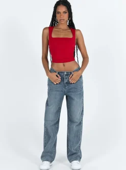 Princess Polly Hoban Jeans Mid Wash  Denim Hot