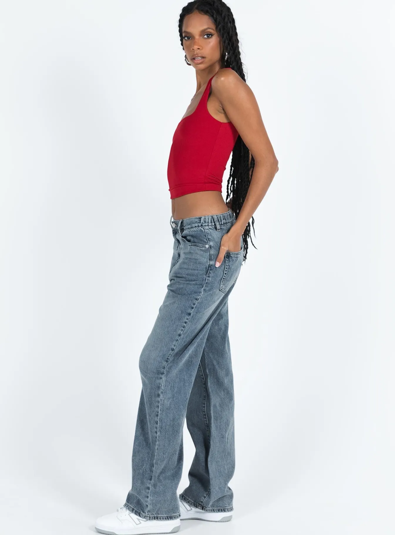 Princess Polly Hoban Jeans Mid Wash Denim Hot