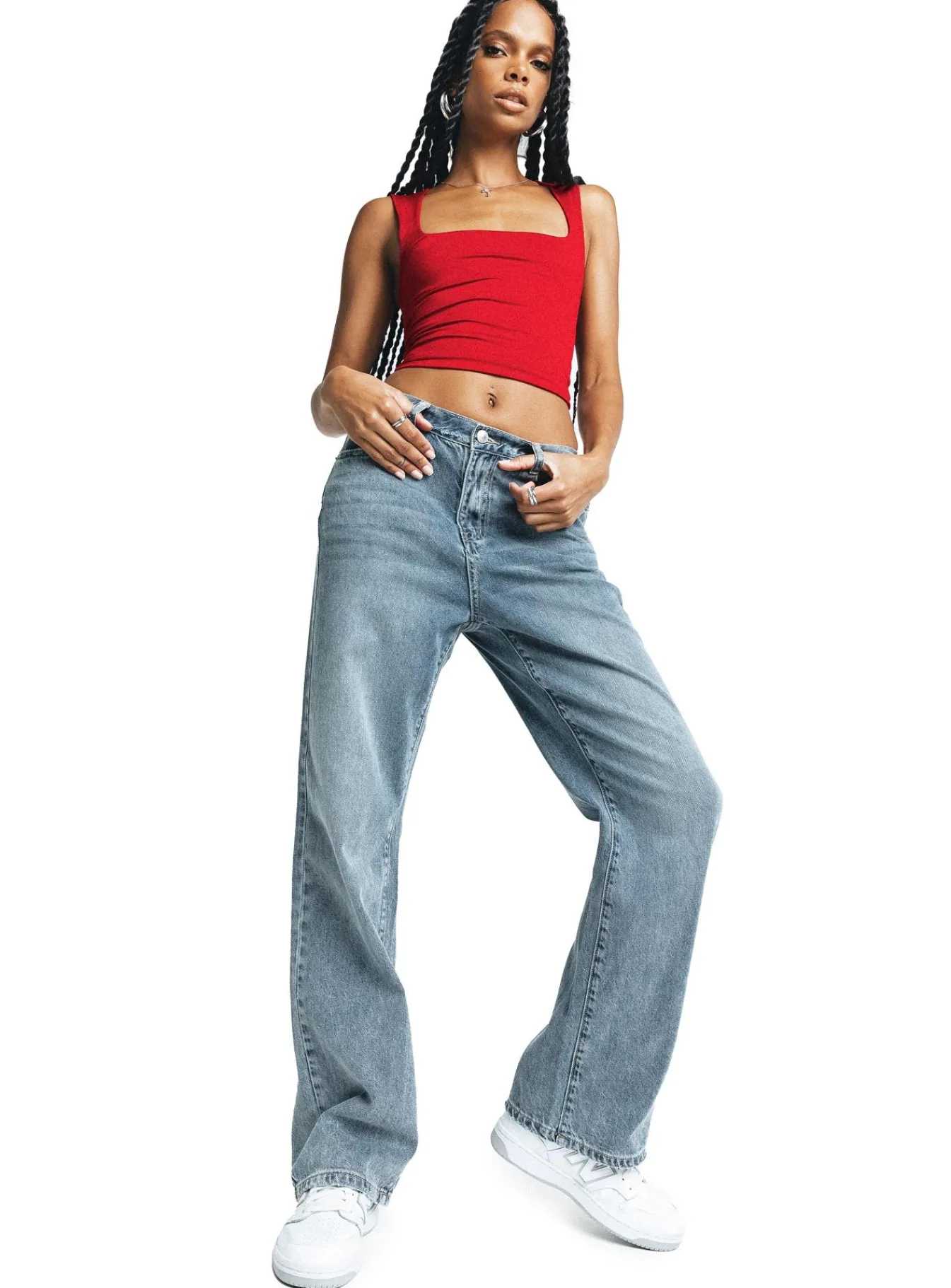Princess Polly Hoban Jeans Mid Wash Denim Hot