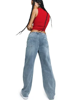 Princess Polly Hoban Jeans Mid Wash Denim Hot